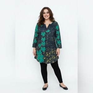 Emerald Clover Print Tunic